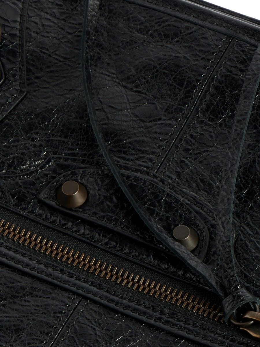 Geanta tip postas Balenciaga neagra din piele - Img 5