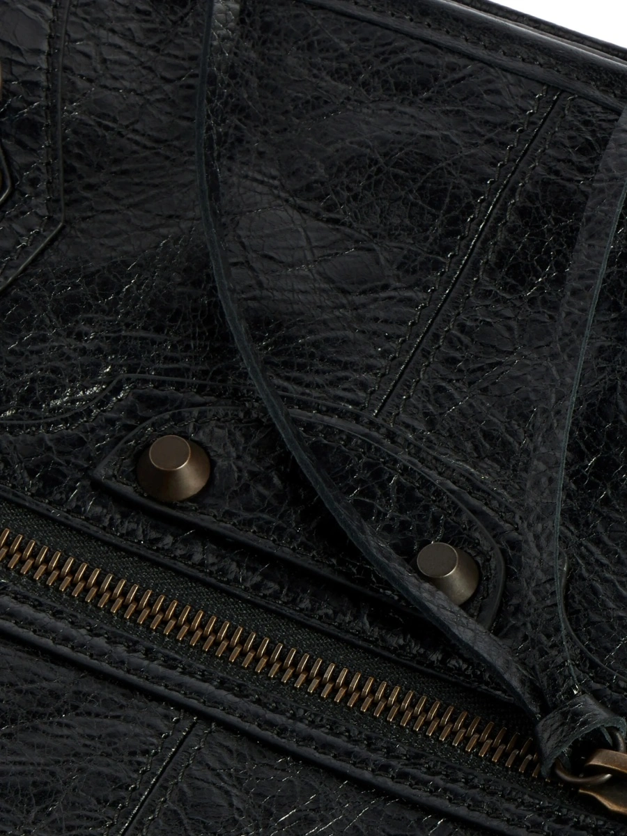 Geanta tip postas Balenciaga neagra din piele - Img 5