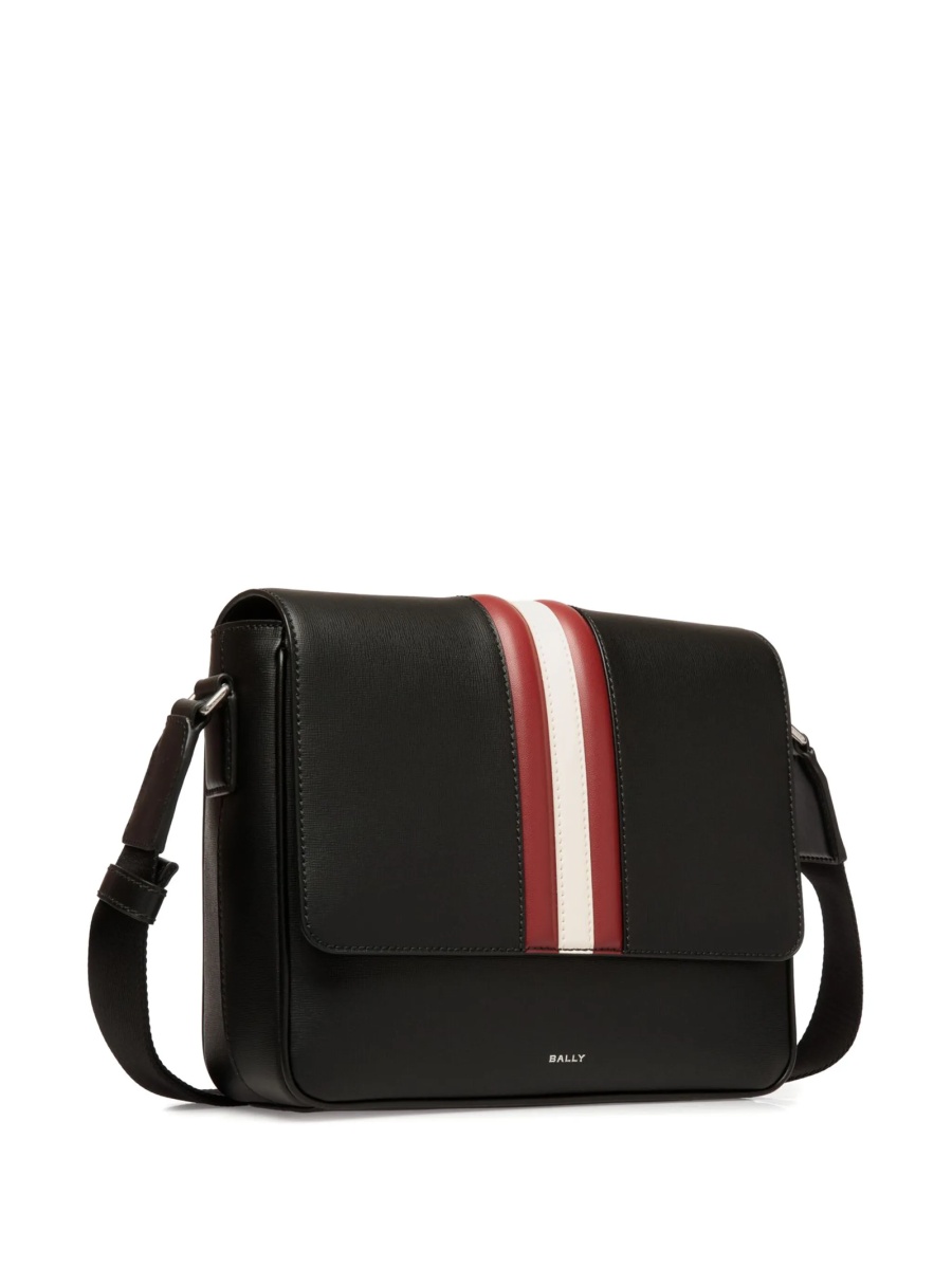 Geanta tip postas Bally neagra din piele - Img 3