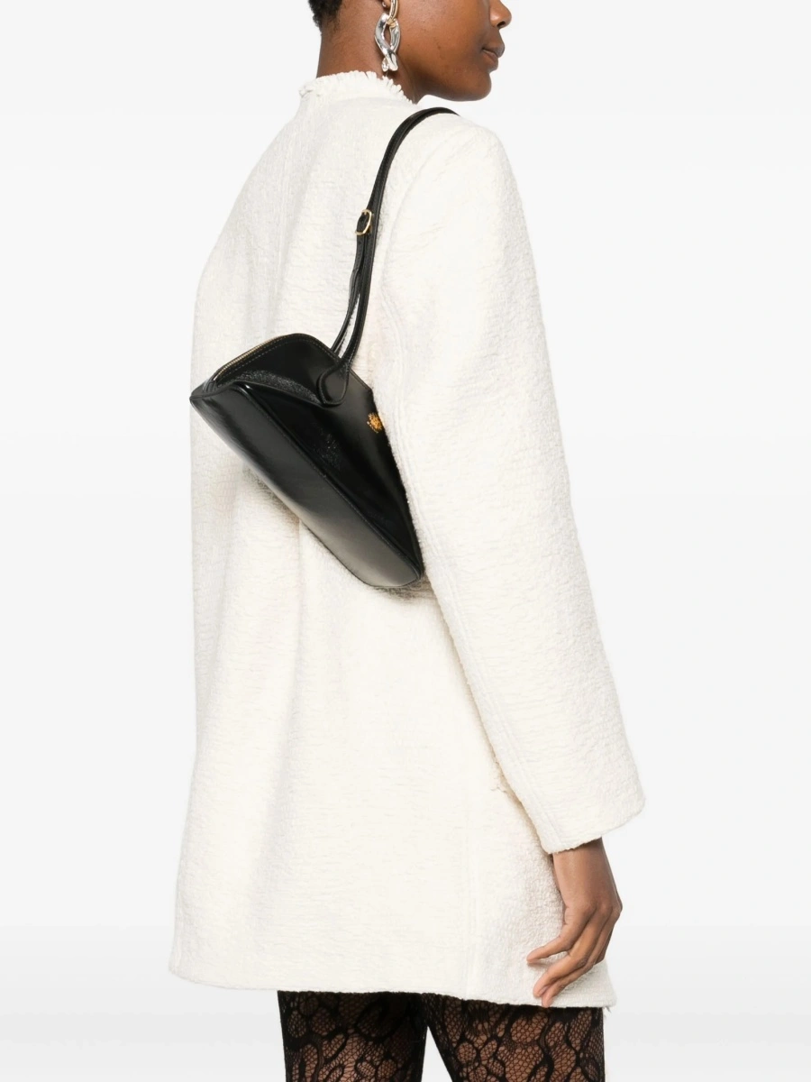 Geanta tip postas Bally neagra din piele - Img 2