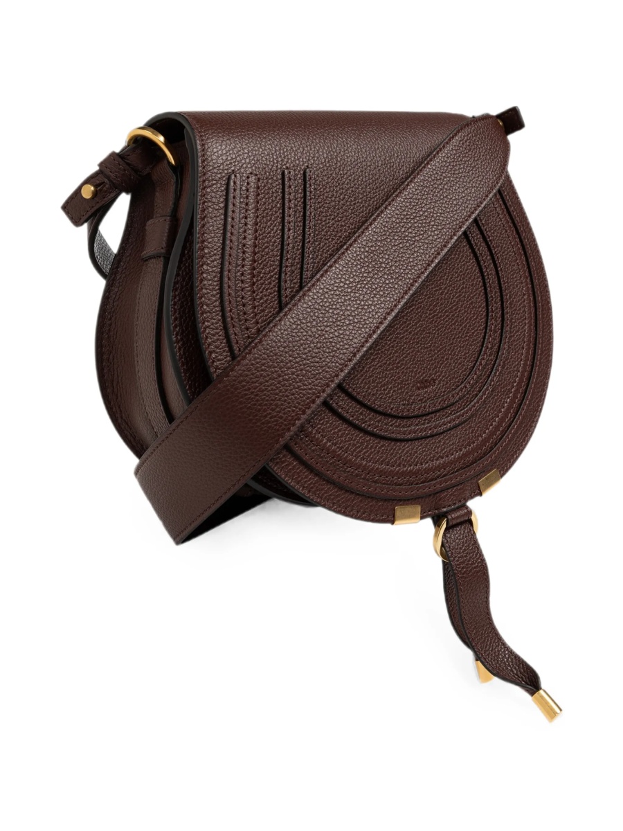 Geanta tip postas Chloe marcie maro din piele - Img 4