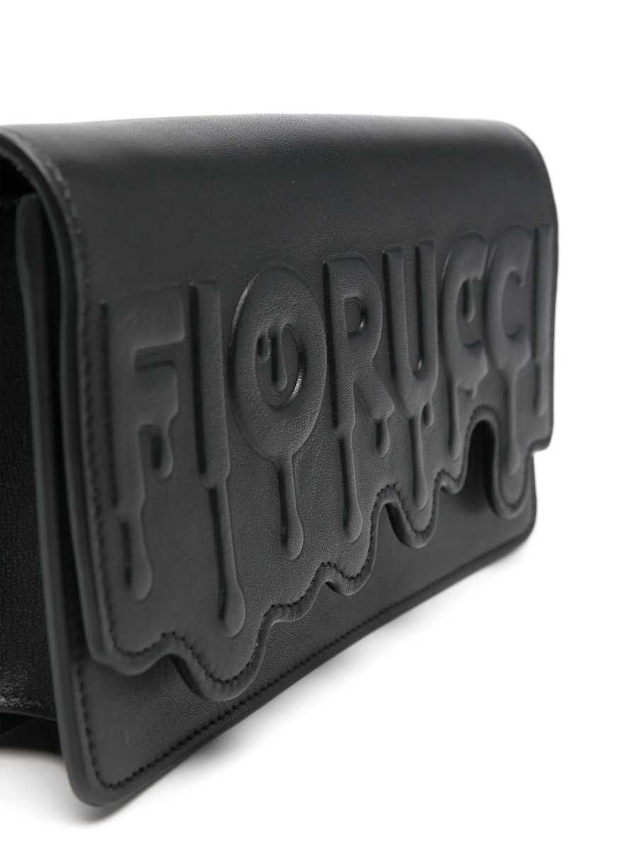 Geanta tip postas Fiorucci neagra din piele - Img 3