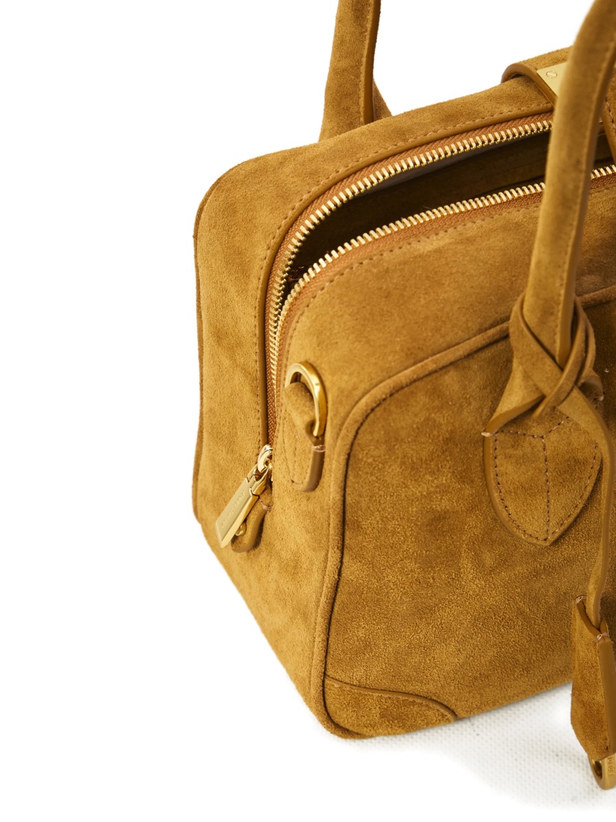 Geanta tip postas Golden Goose maro din piele intoarsa - Img 4