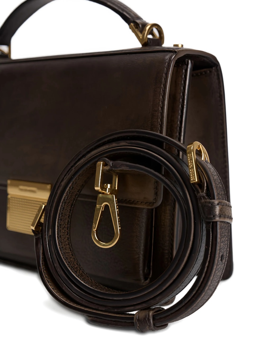 Geanta tip postas Golden Goose neagra din piele - Img 5