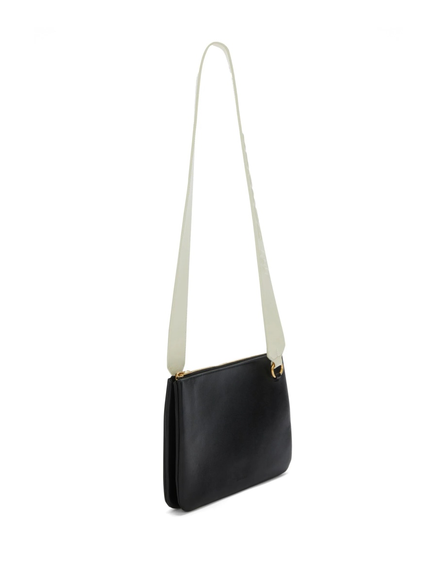 Geanta tip postas Jil Sander neagra din piele - Img 3