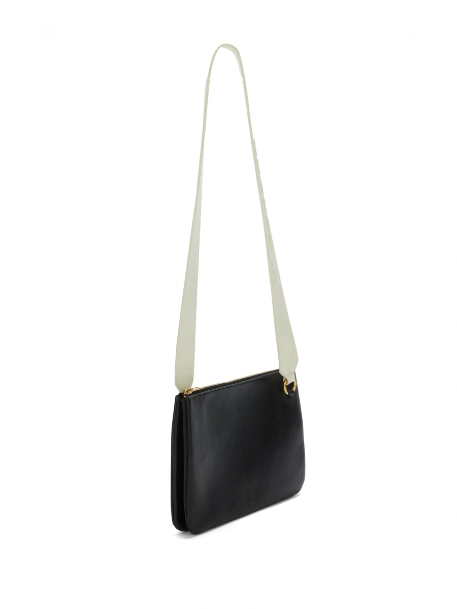 Geanta tip postas Jil Sander neagra din piele - Img 3