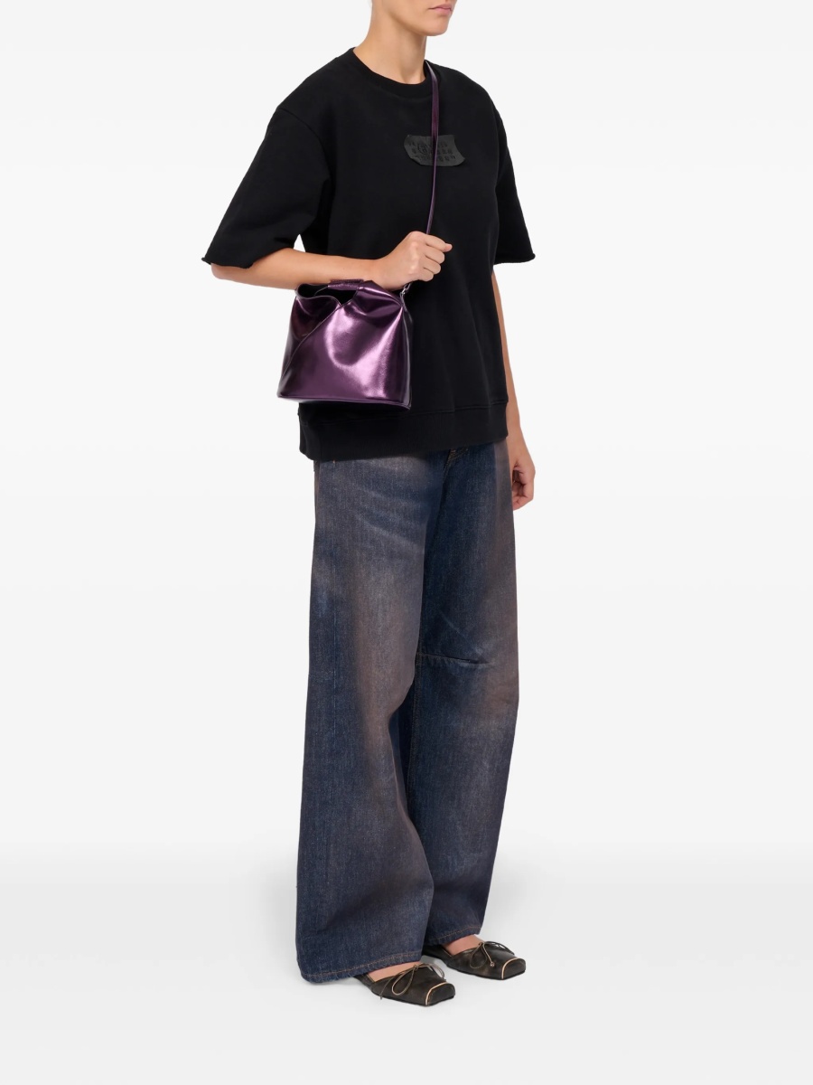 Geanta tip postas MM6 Maison Margiela violet din polyester si poliuretan - Img 3