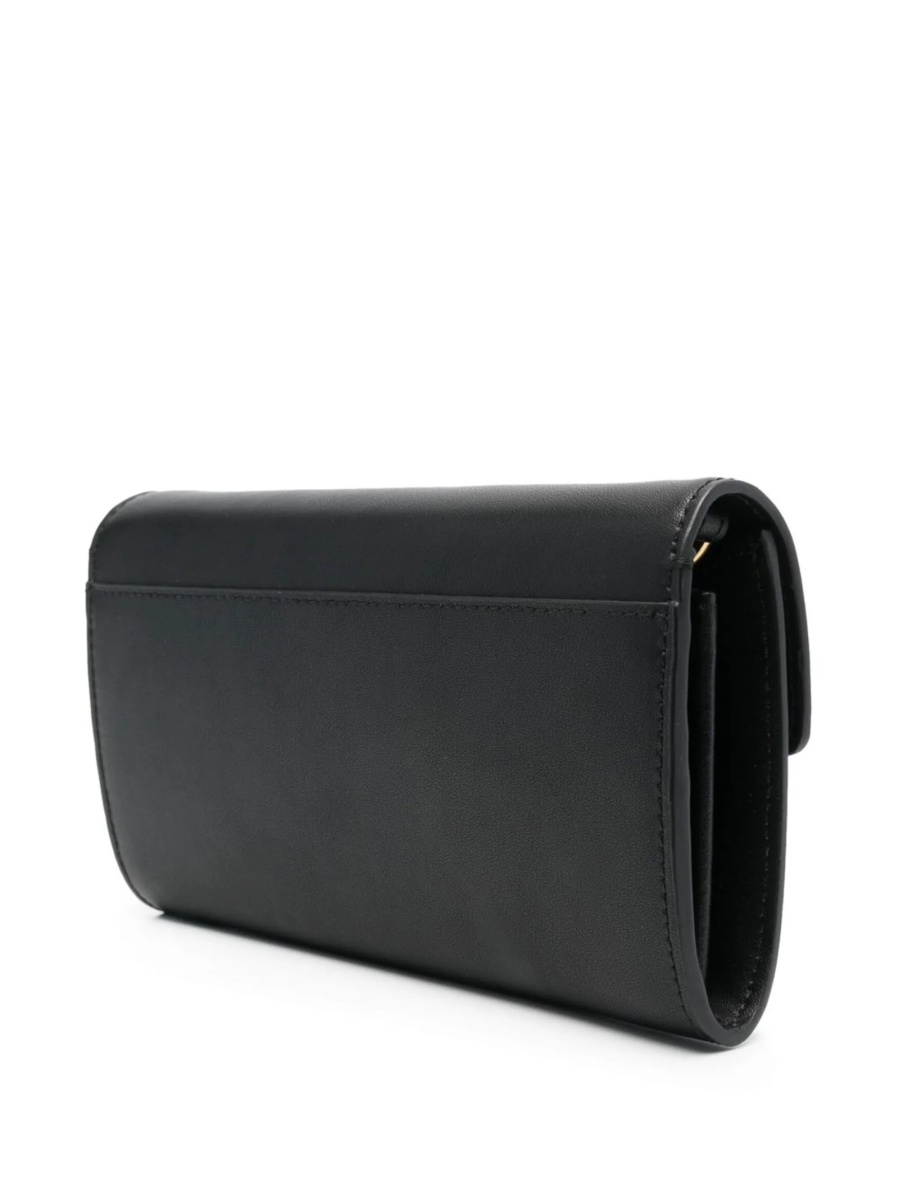 Geanta tip postas Pinko neagra din matase si piele - Img 4