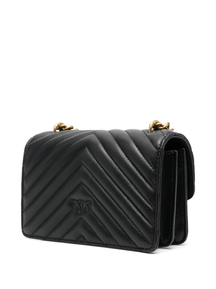 Geanta tip postas Pinko neagra din piele - Img 3