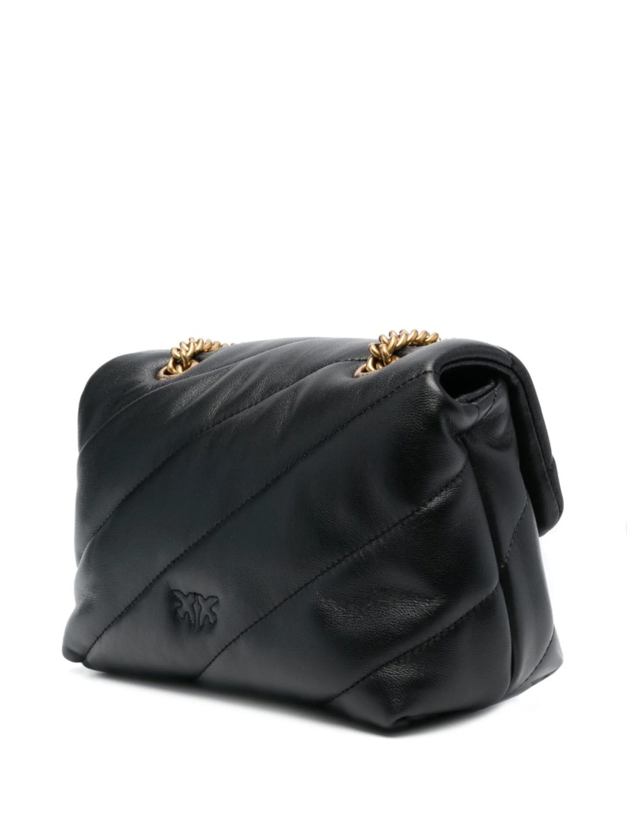 Geanta tip postas Pinko neagra din piele - Img 4