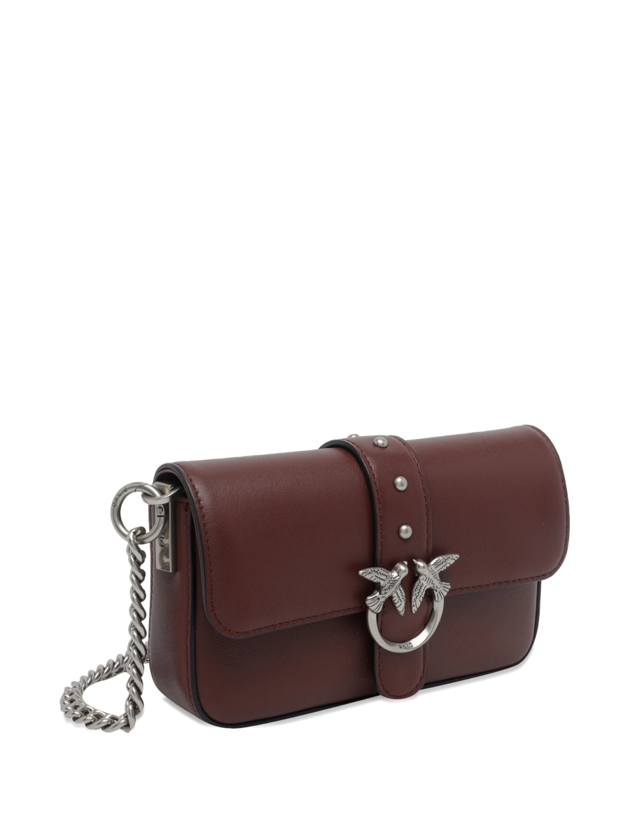 Geanta tip postas Pinko rosie din piele - Img 3