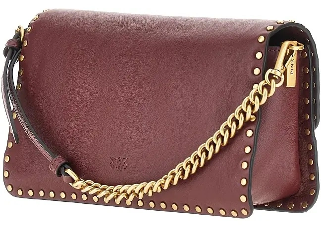 Geanta tip postas Pinko rosie din piele - Img 2