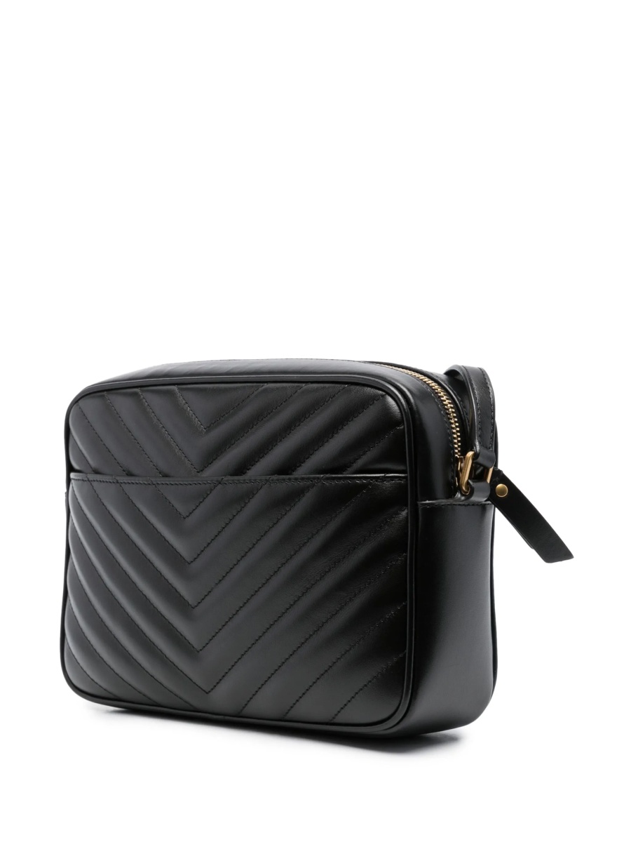Geanta tip postas Saint Laurent Lou neagra din piele - Img 3