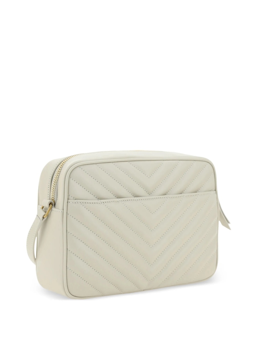Geanta tip postas Saint Laurent Lou neutra din piele - Img 2