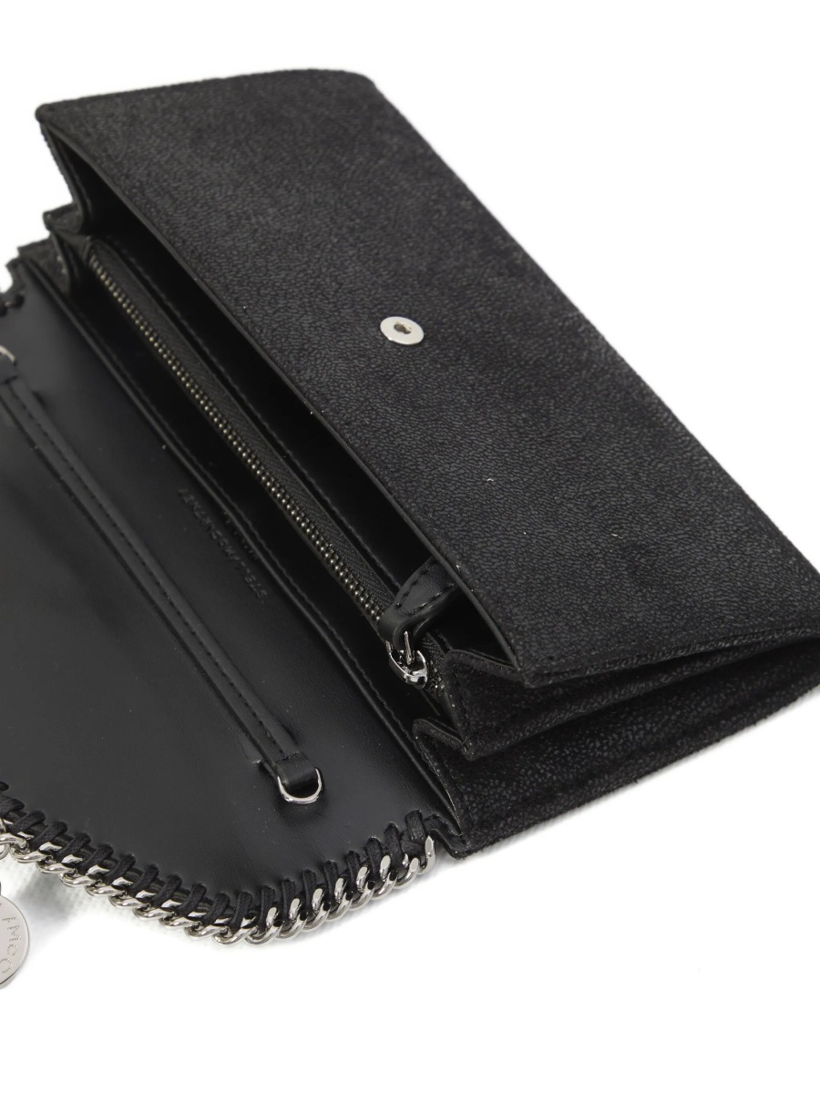 Geanta tip postas Stella McCartney falabella neagra din polyester - Img 4