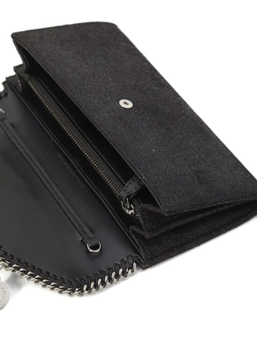 Geanta tip postas Stella McCartney falabella neagra din polyester - Img 4
