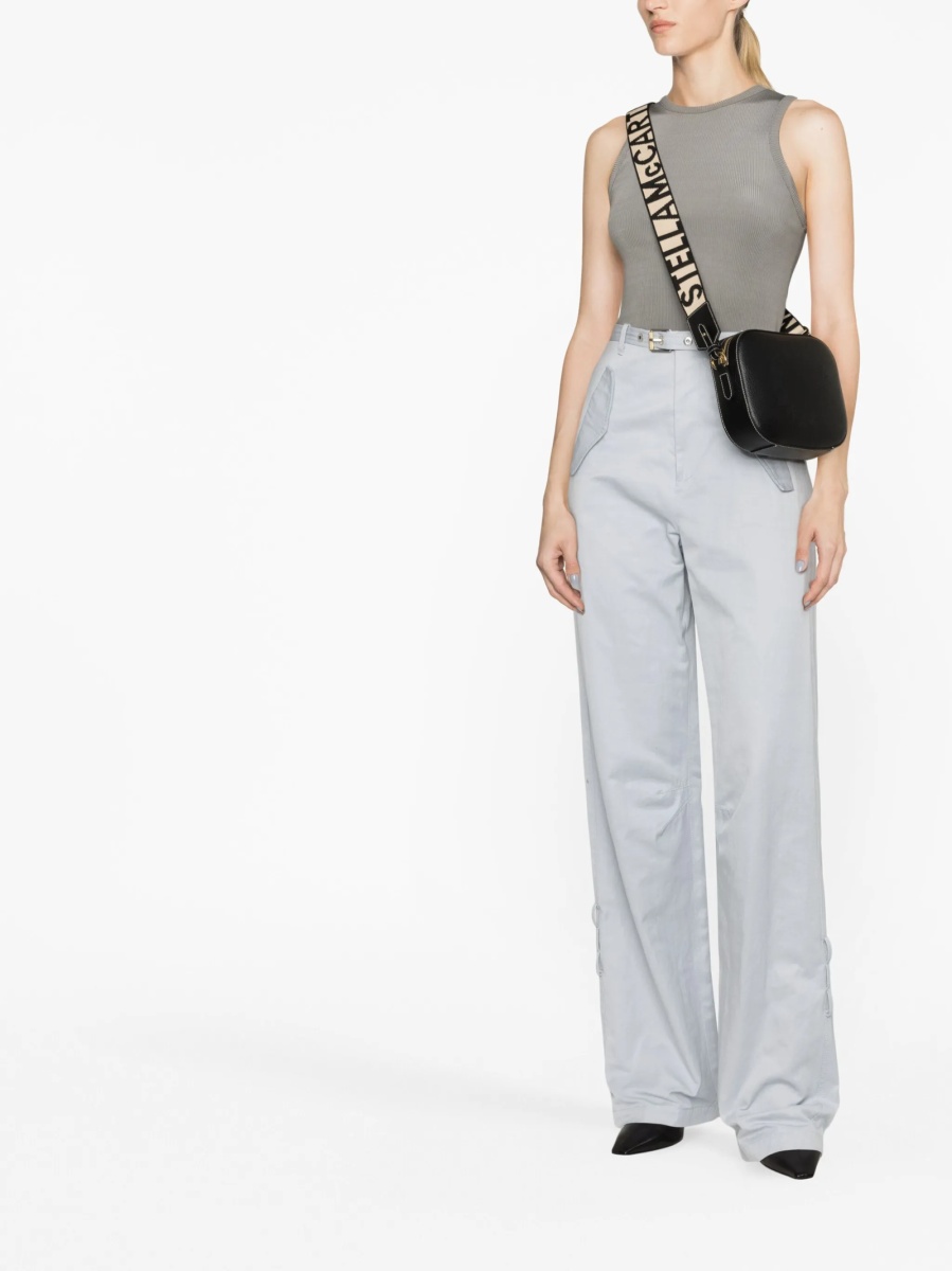 Geanta tip postas Stella McCartney neagra din poliamida si poliuretan - Img 2