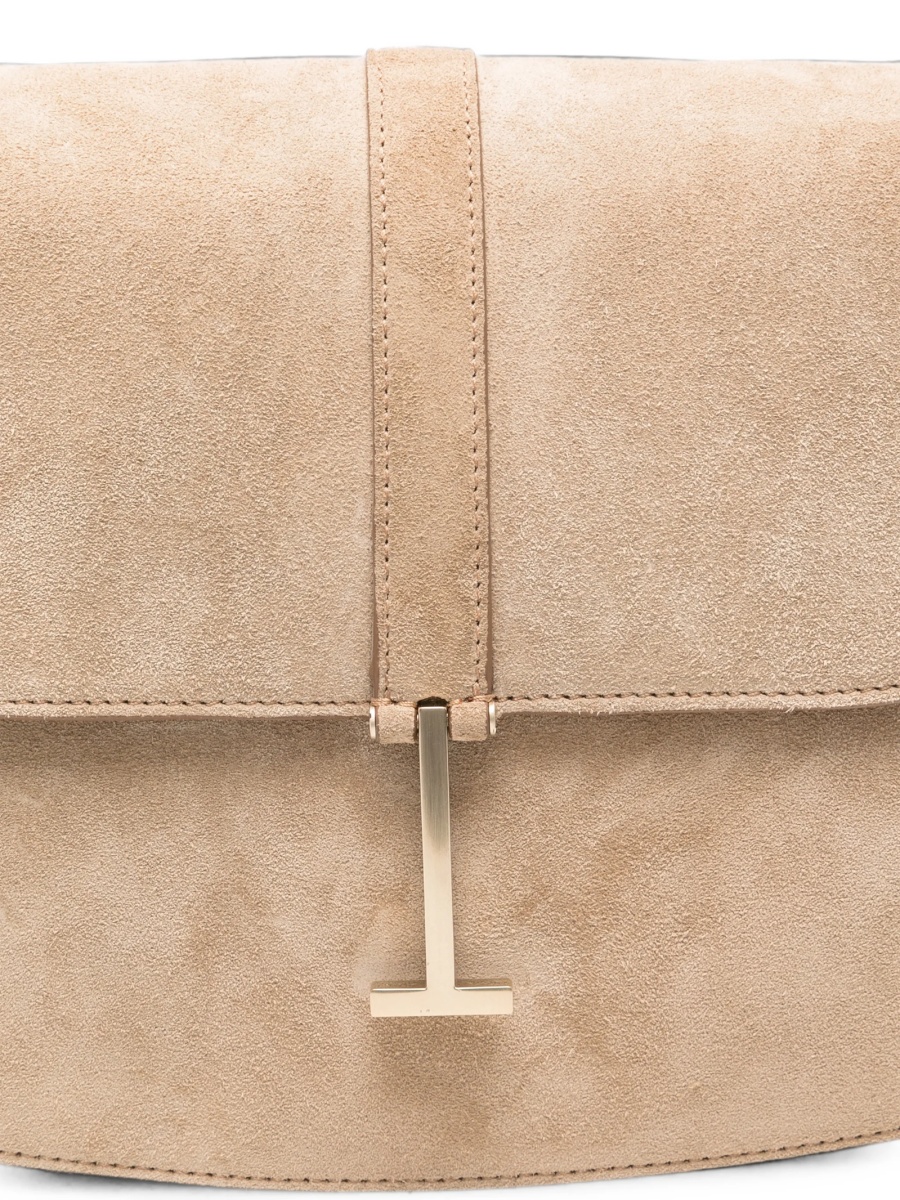 Geanta tip postas Tom Ford neutra din piele si piele intoarsa - Img 4