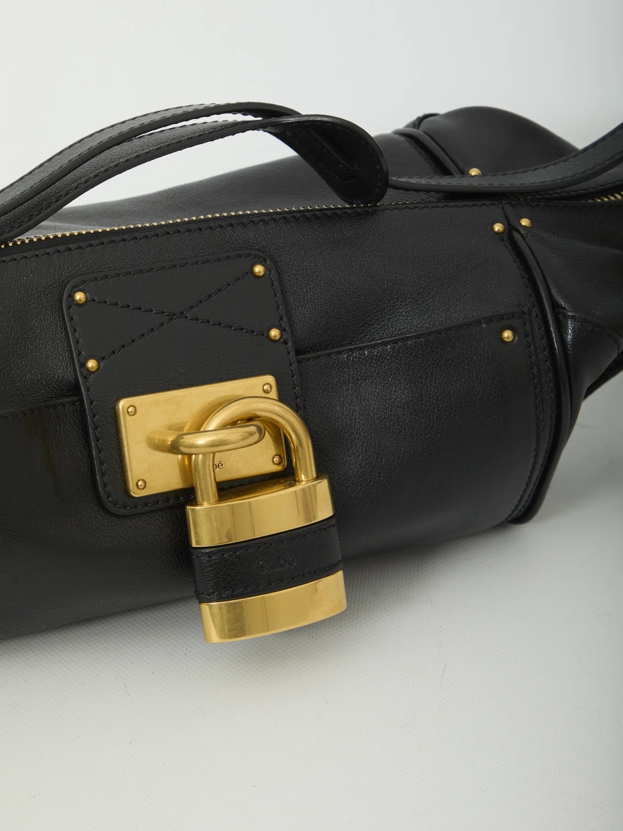Genti Grained Leather Paddington Crossbody Bag - Img 4