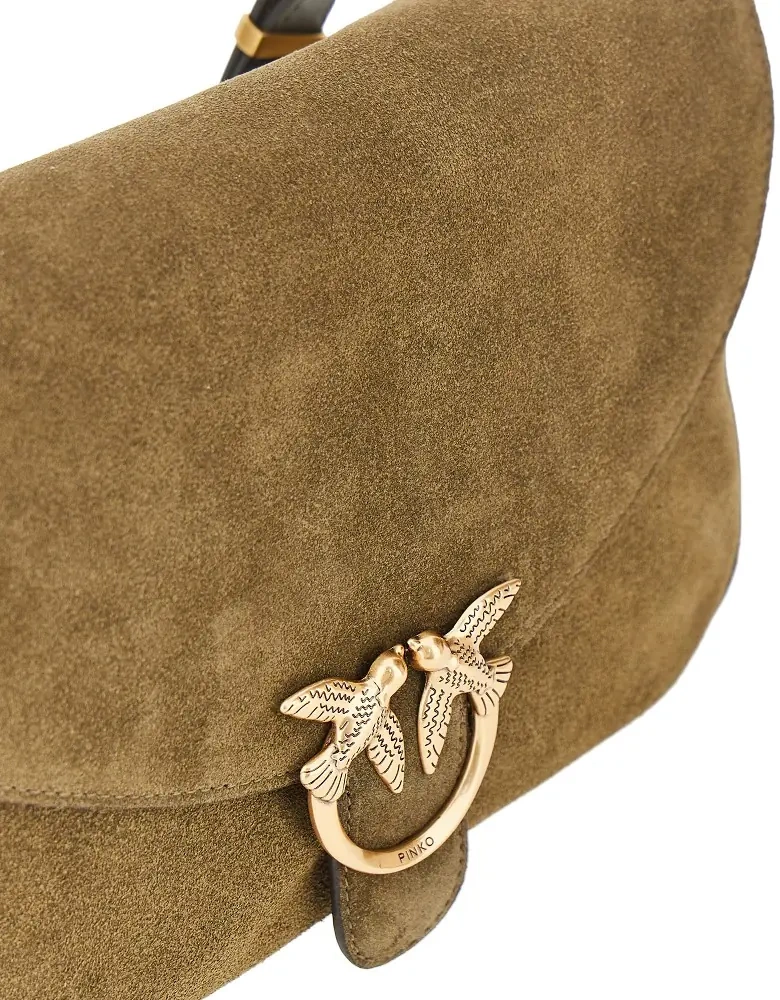 Genti Suede leather medium Love Bag Satchel bag - Img 4