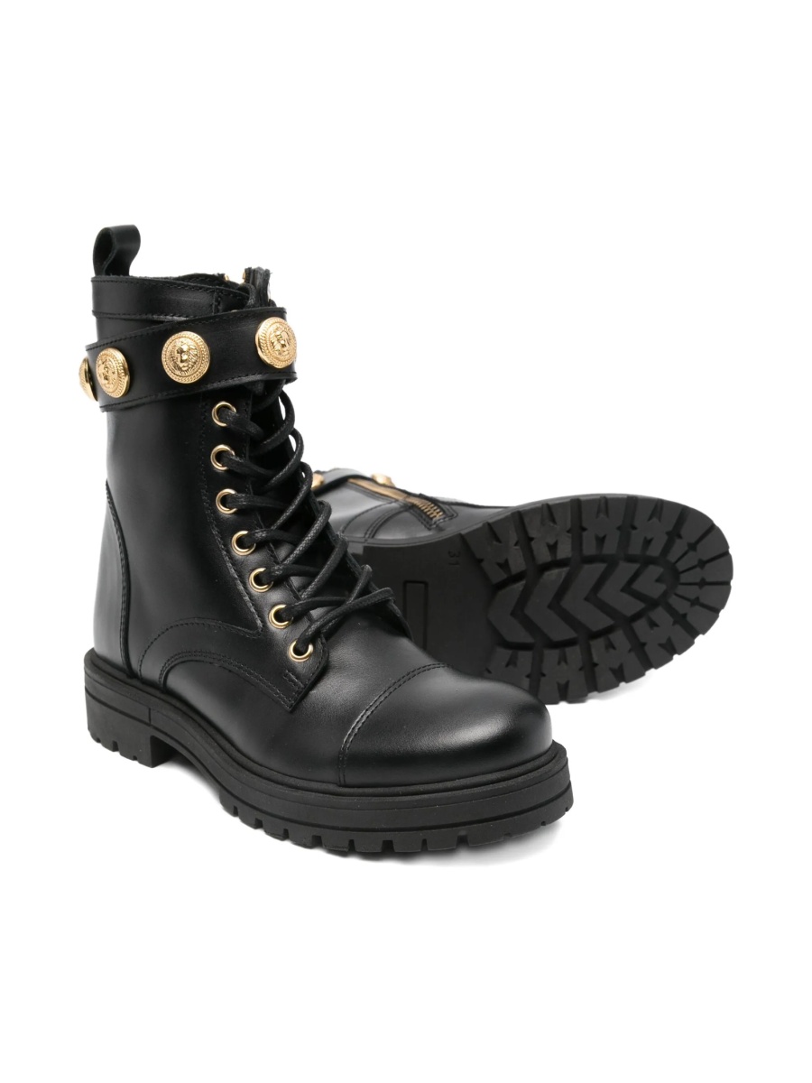 Ghete Balmain negre din piele - Img 2