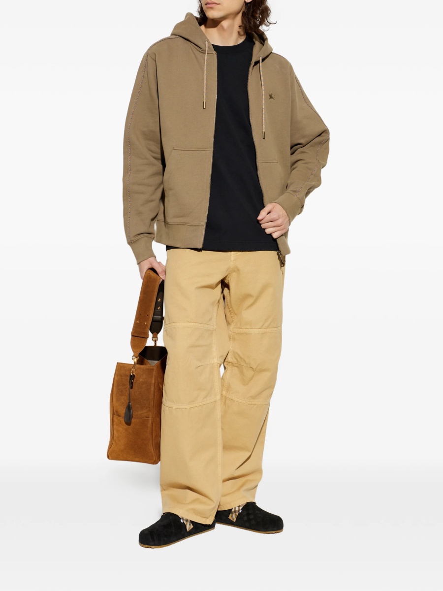 Hanorac Burberry maro din bumbac - Img 2