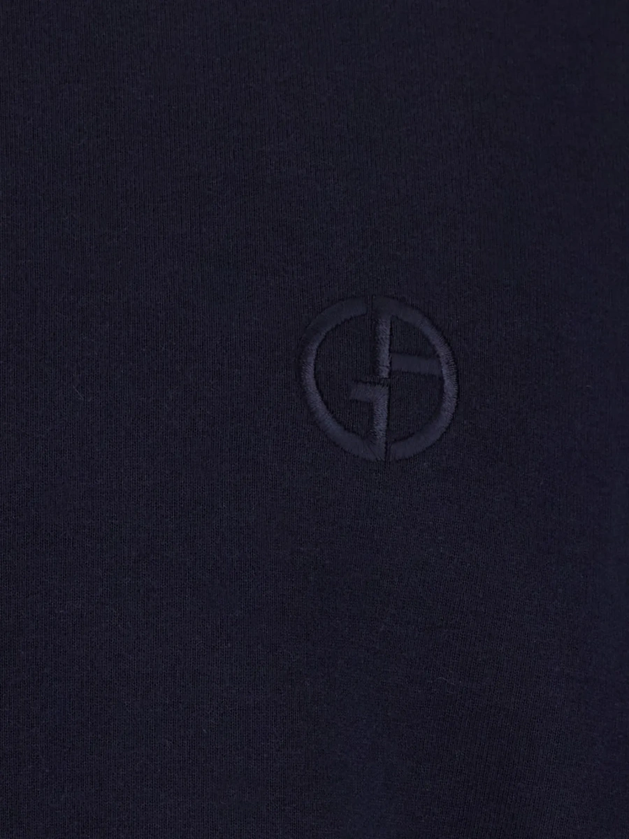 Hanorac Giorgio Armani albastru din bumbac - Img 5