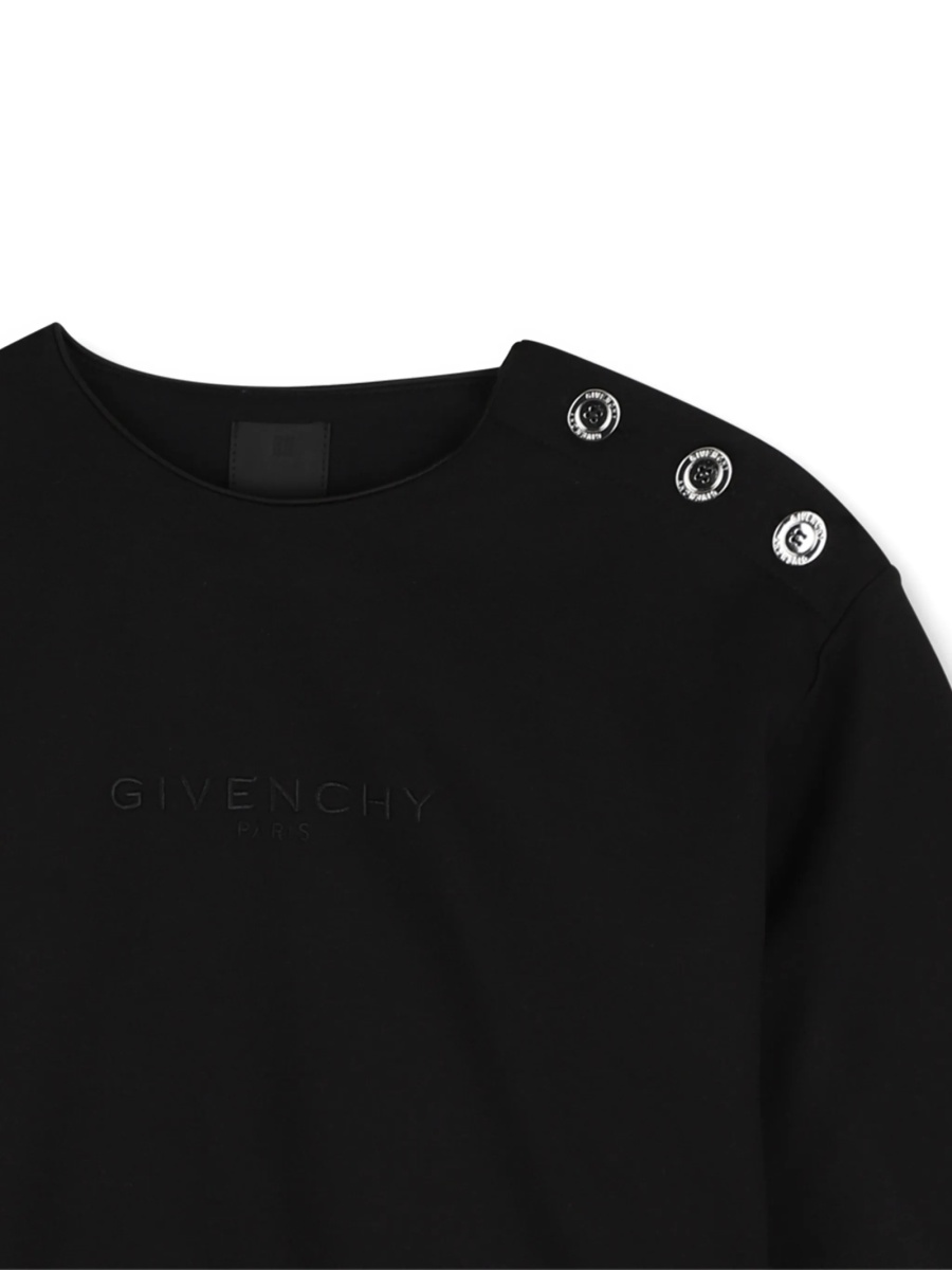 Hanorac Givenchy negru din bumbac si spandex/elastan - Img 3