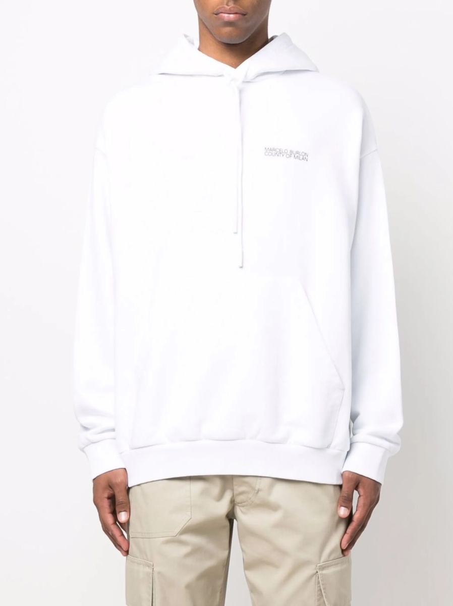 Hanorac Marcelo Burlon alb - Img 3