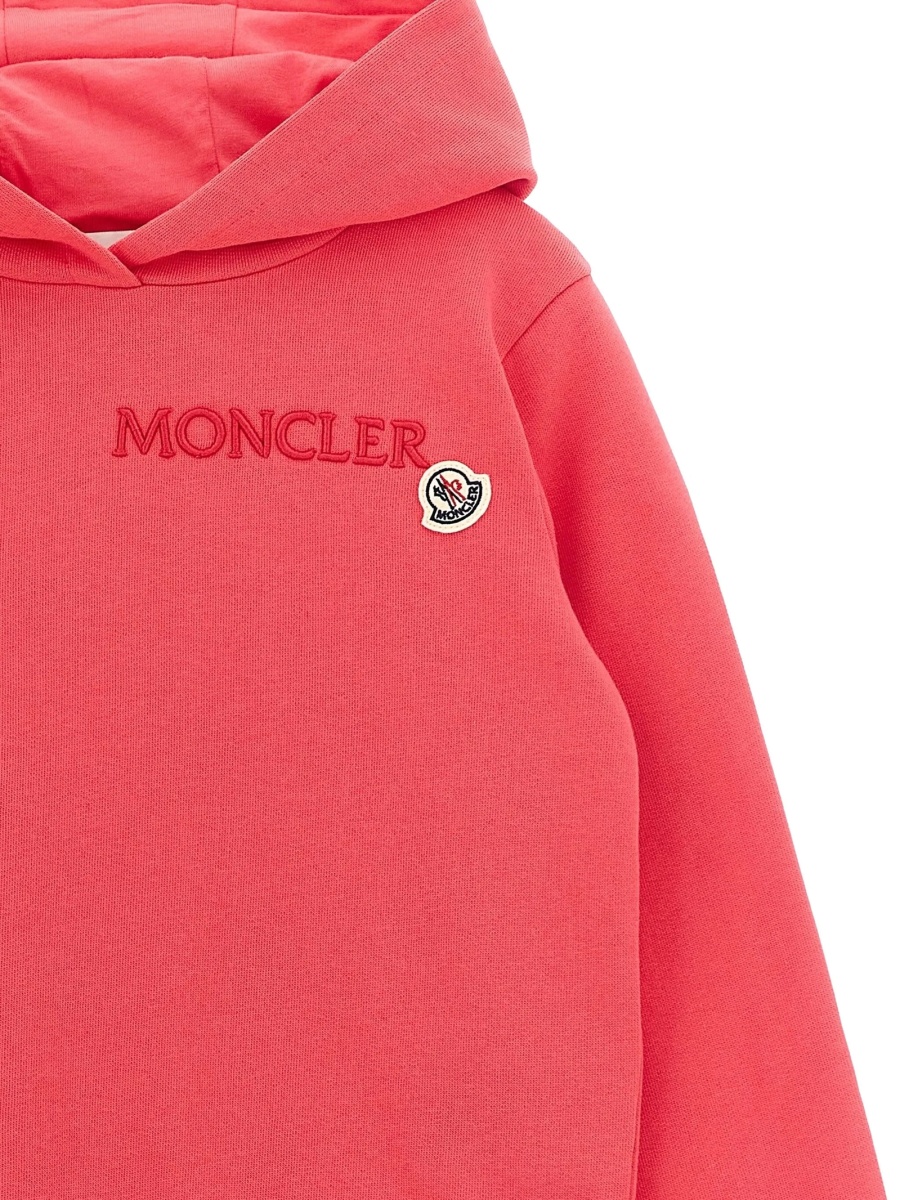 Hanorac Moncler roz din bumbac - Img 3