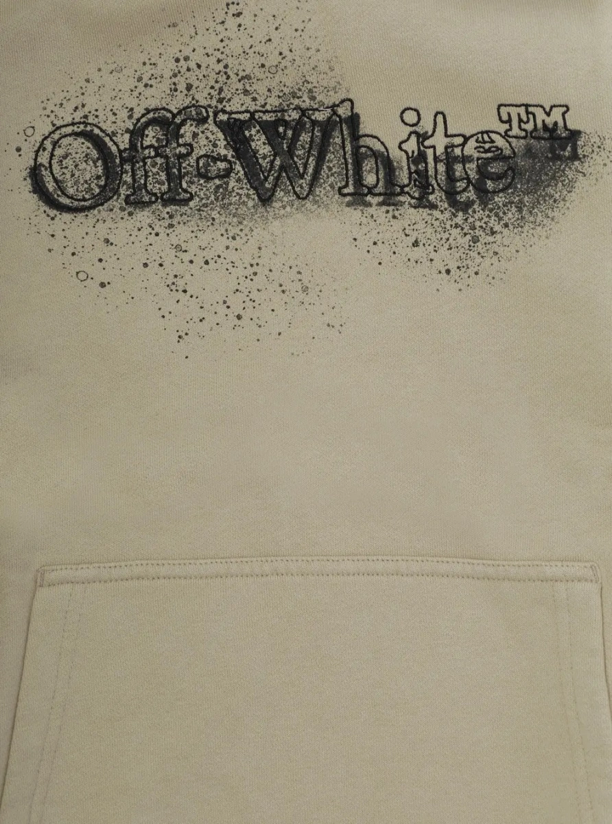 Hanorac Off-White bej din bumbac - Img 3