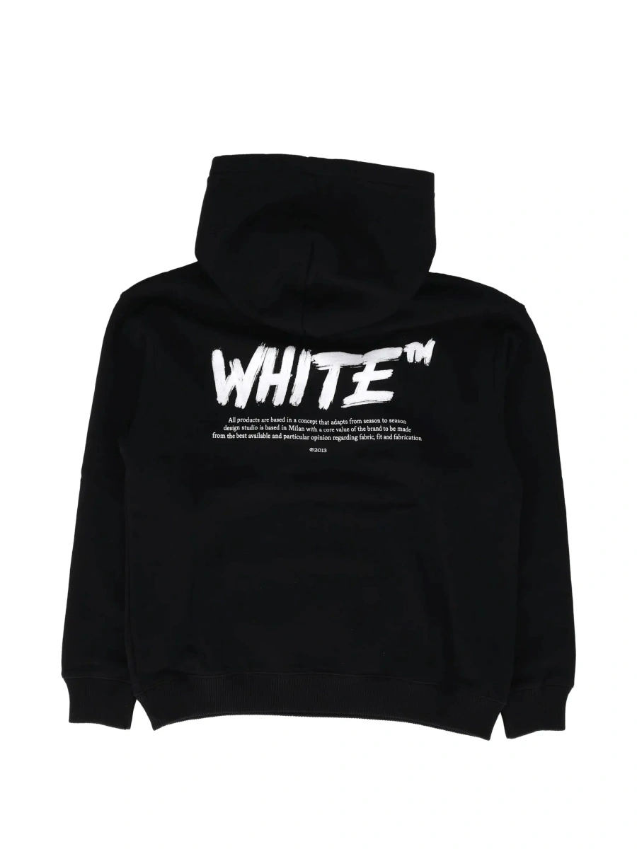 Hanorac Off-White negru din bumbac - Img 4