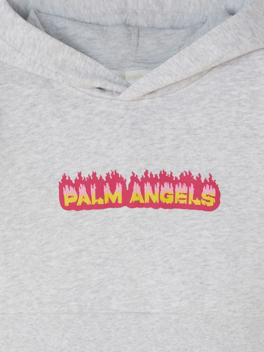 Hanorac Palm Angels gri din bumbac - Img 3