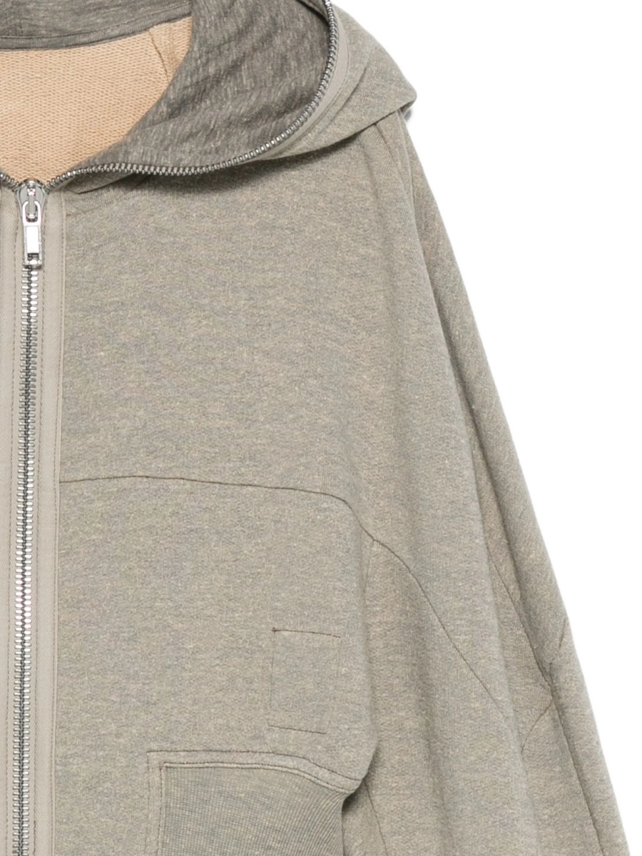 Hanorac Rick Owens gri din bumbac organic si polyester - Img 3