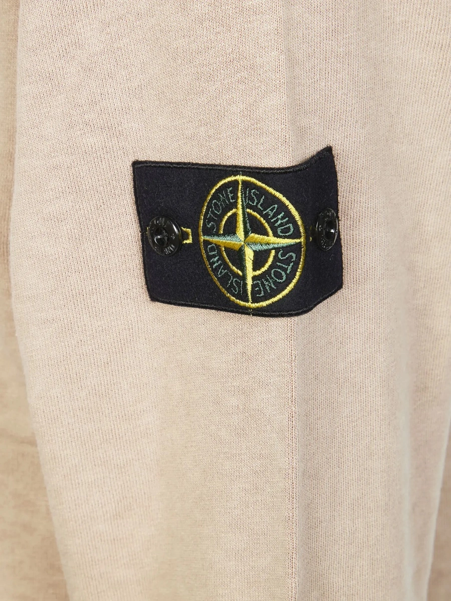 Hanorac Stone Island bej din bumbac - Img 5