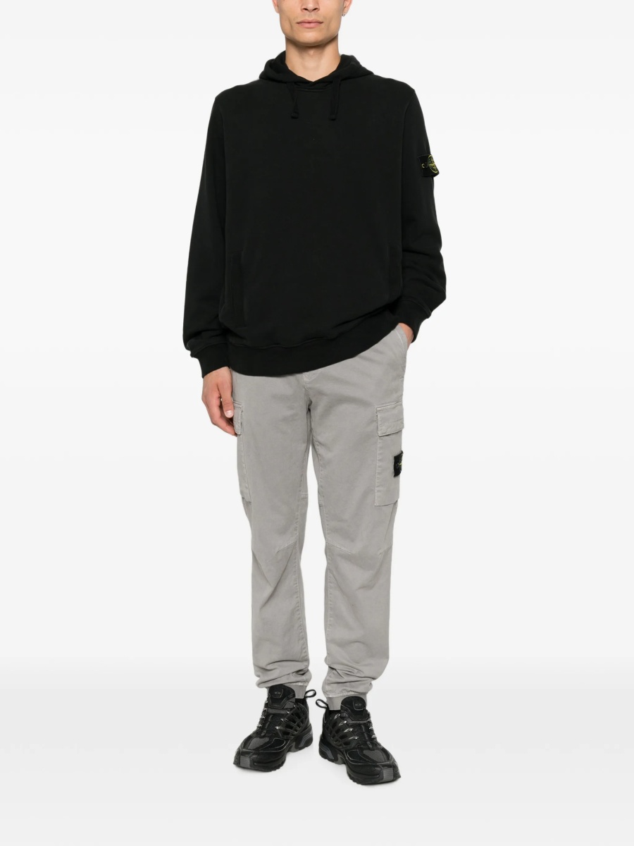 Hanorac Stone Island negru din bumbac - Img 2