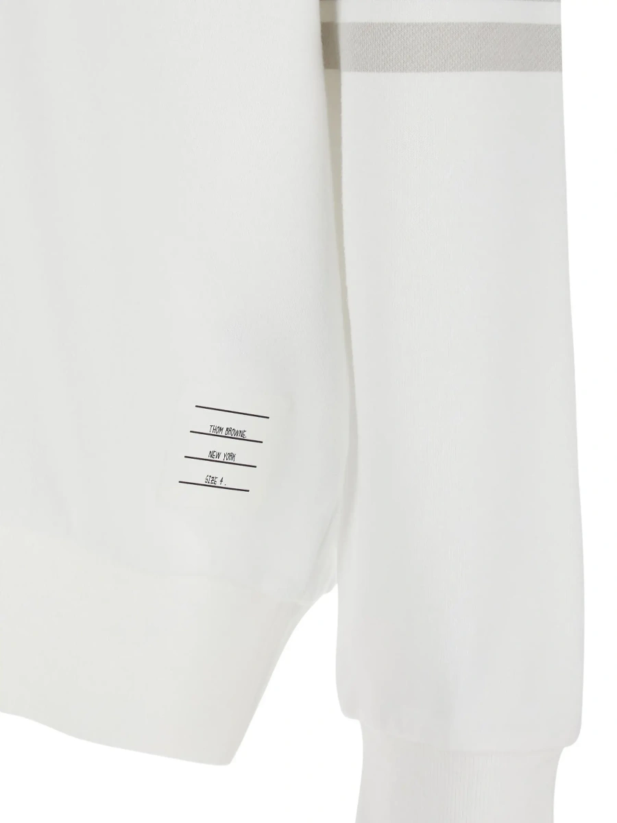 Hanorac Thom Browne alb din bumbac - Img 5