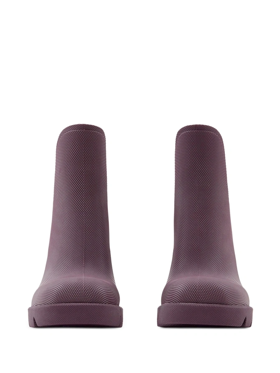 Incaltaminte Burberry vintage check violet din cauciuc - Img 3