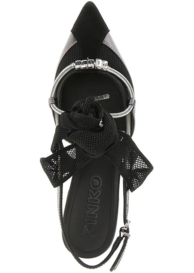 Incaltaminte Leather and mesh slingbacks - Img 4