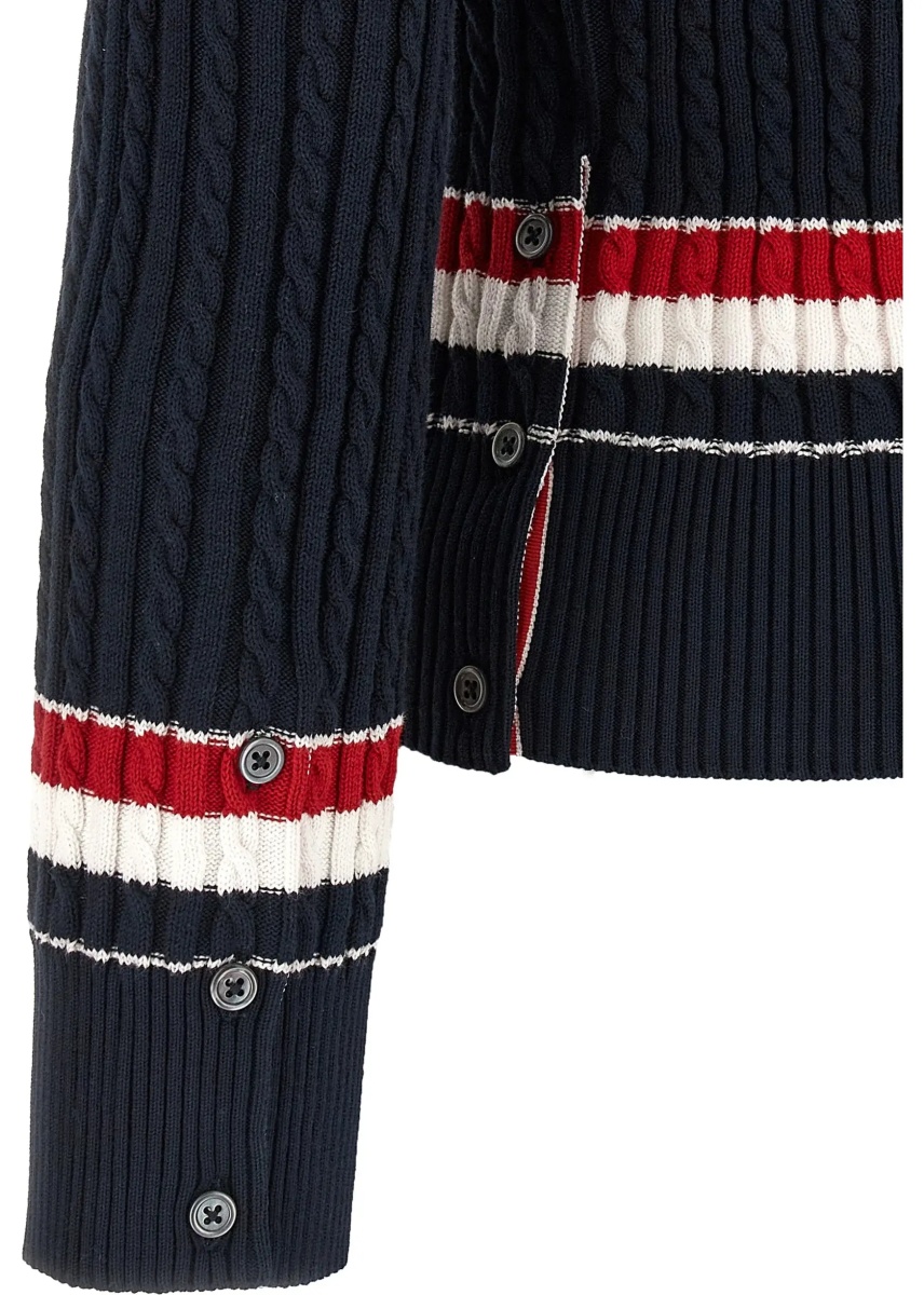 Intarsia cable-knit V-neck Sweater - Img 4