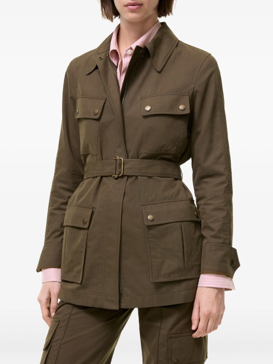 Jacheta Burberry maro din polyester si bumbac - Img 2