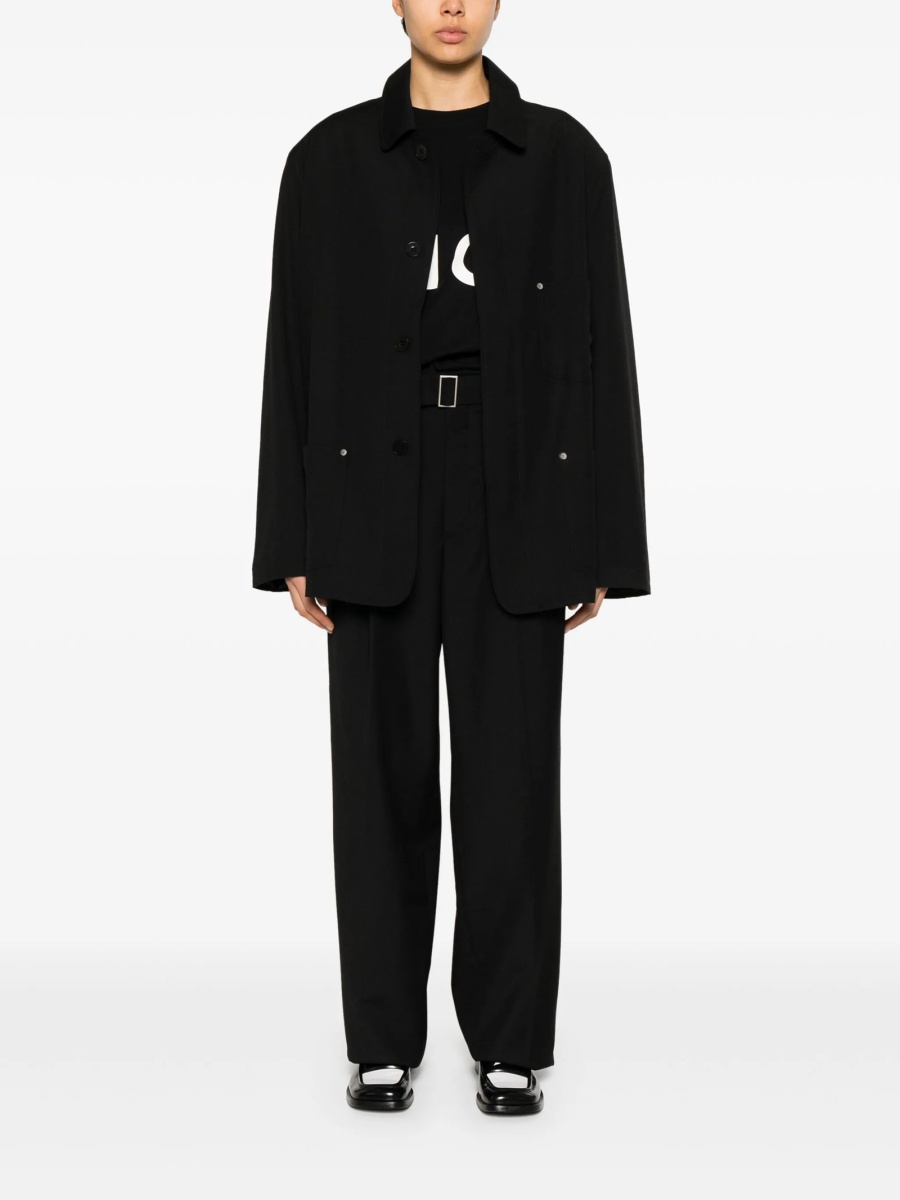 Jacheta camasa ETUDES STUDIO neagra din lana si polyester - Img 3