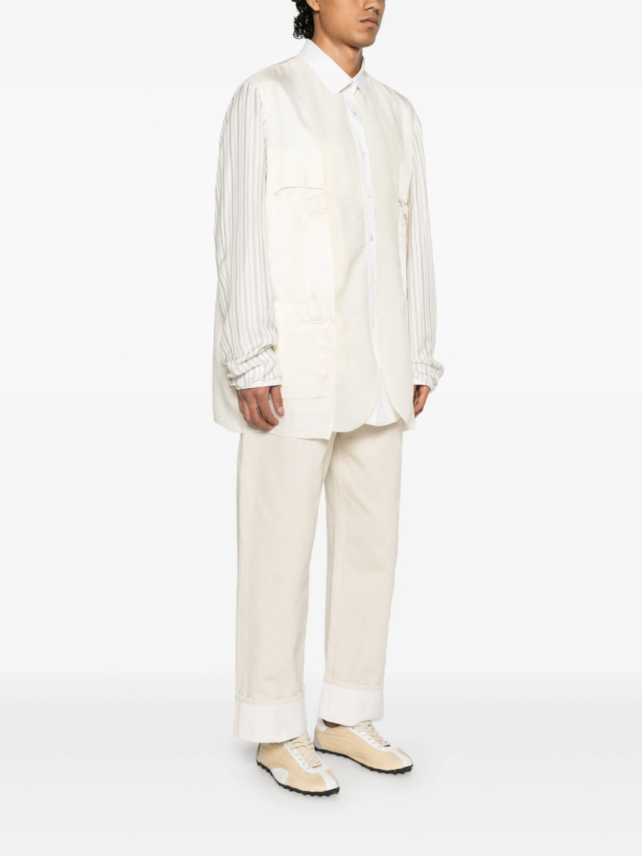 Jacheta camasa Maison Margiela neutra din cupru si vascoza - Img 3