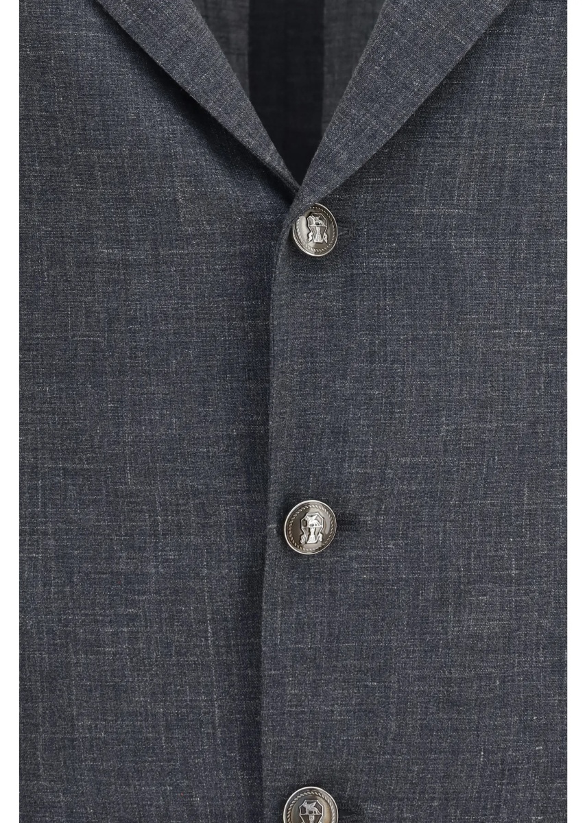 Jacheta Deconstructed Jacket in flame-textured wool, silk, and linen - Img 3