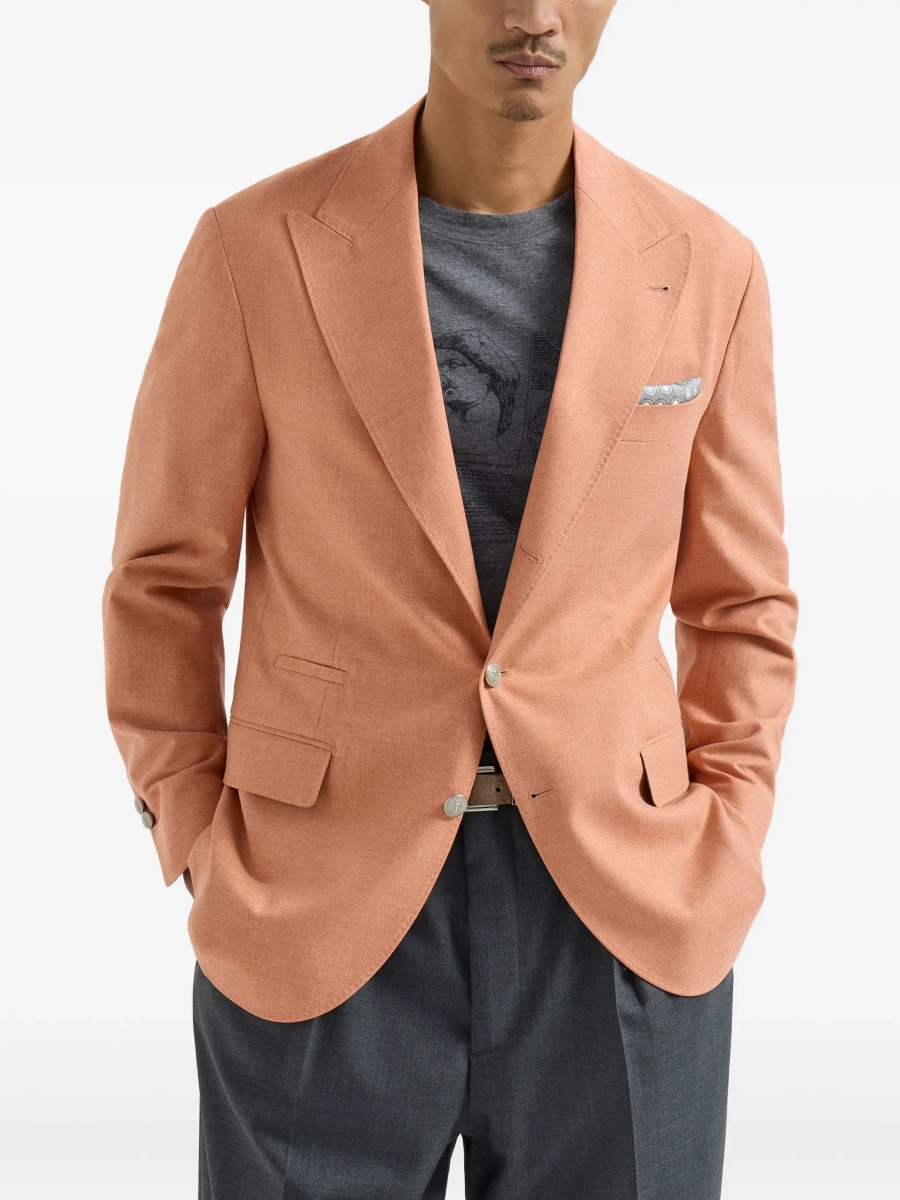 Jacheta Deconstructed Jacket in mouliné fabric - Img 5