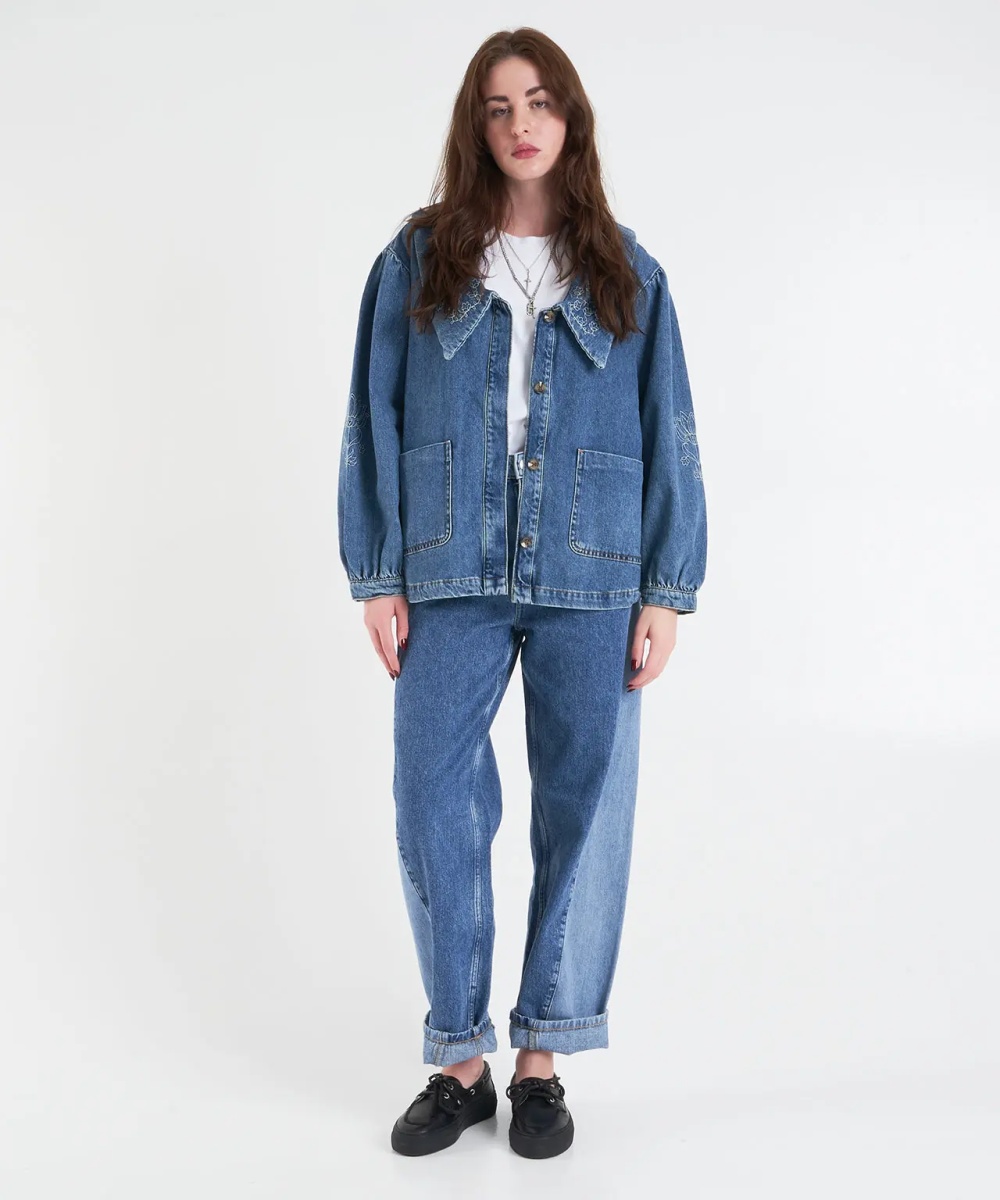 Jacheta Denim jacket with embroidery 'Neve' - Img 3