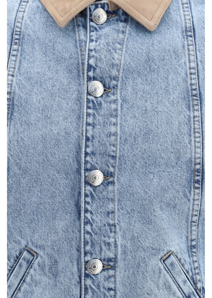 Jacheta Denim Jacket with suede collar - Img 3