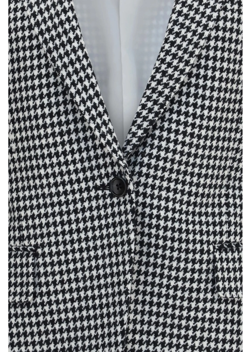Jacheta Houndstooth cashmere Jacket - Img 3
