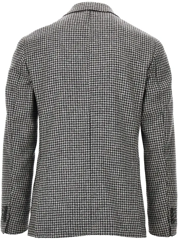 Jacheta Houndstooth wool double-breasted jacket - Img 3