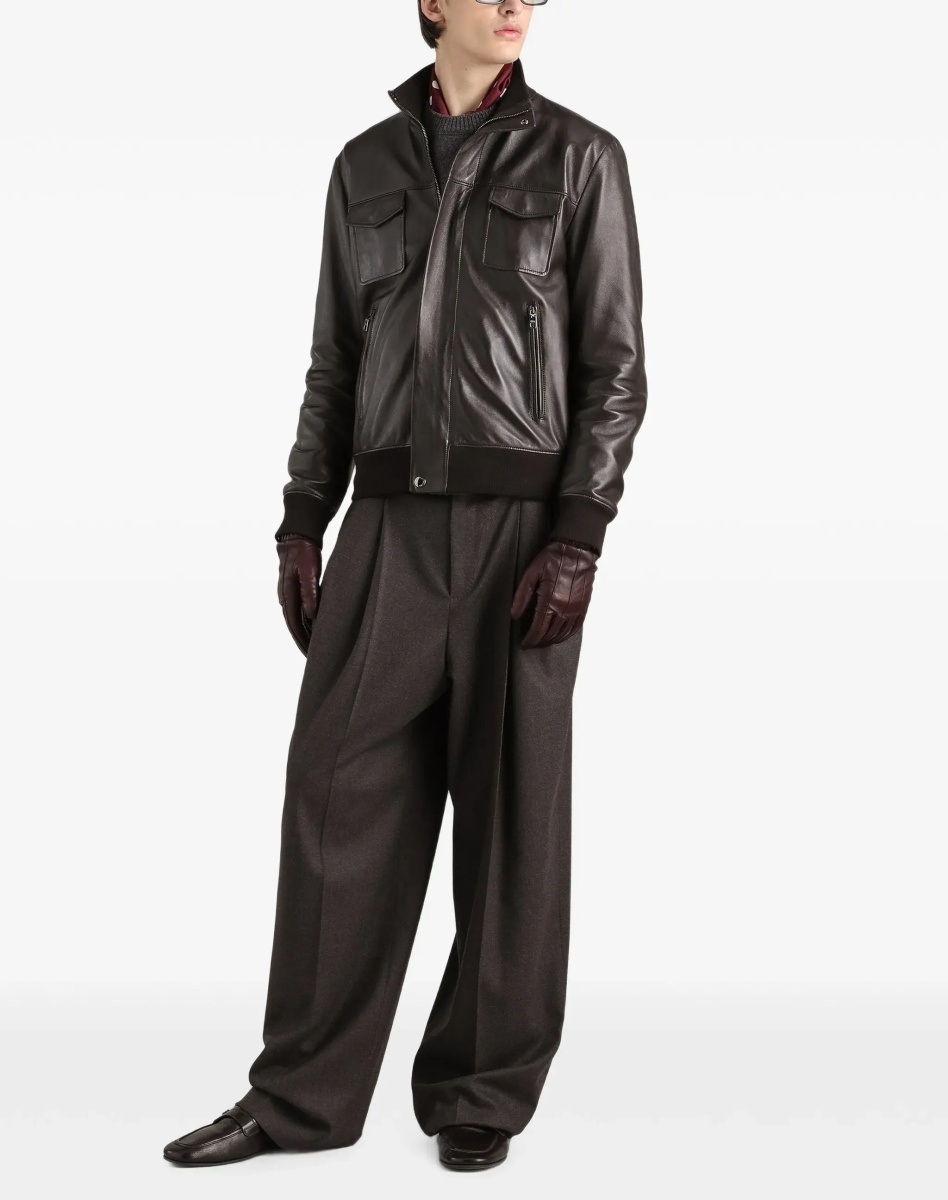 Jacheta Lambskin Jacket with zip - Img 4